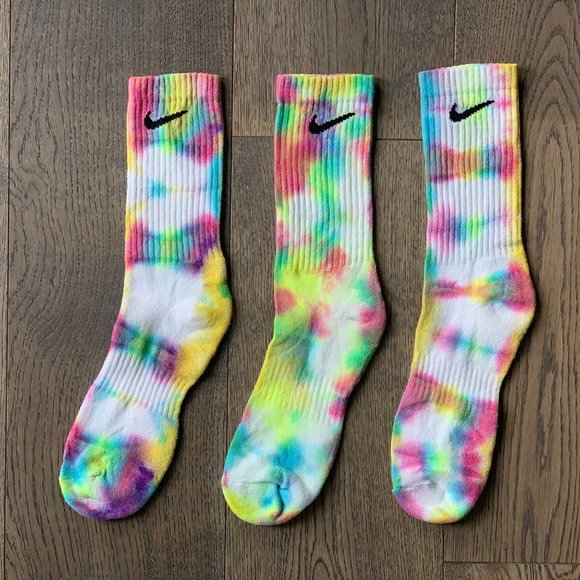 UNISEX MENS WOMENS NIKE TIE DYE SOCKS HAND DYED - Picture 8 of 15